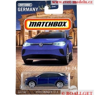 AUTÍČKO MATCHBOX HVV39 Volkswagen ID.4 blue EUROPEAN STREETS