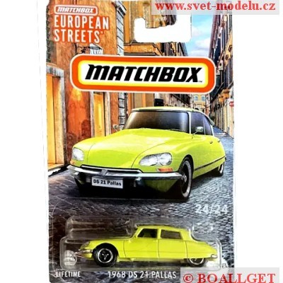 AUTÍČKO MATCHBOX HVV41 Citroen DS 21 Pallas 1968 green EUROPEAN STREETS