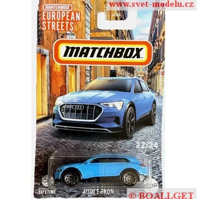 AUTÍČKO MATCHBOX HVV45 Audi e-Tron blue EUROPEAN STREETS