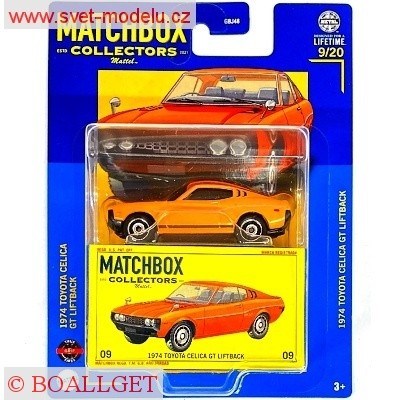 AUTÍČKO MATCHBOX COLLECTORS HVW16 TOYOTA CELICA GT LIFTBACK 1974