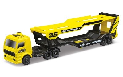 MAISTO FRESH METAL HIGWAY HAULERS AUTO PŘEPRAVNÍK AUT JES MOTORSPORTS YELLOW