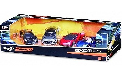 MAISTO DESIGN AUTA EXOTICS 4-PACK