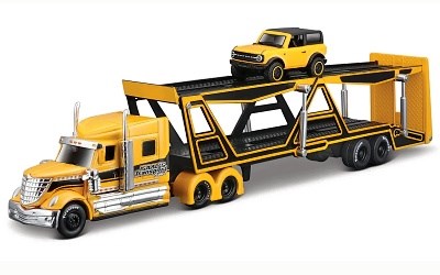 MAISTO DESIGN TRANSPORTERS INTERNATIONAL LONESTAR w/ FORD BRONCO BADLANDS