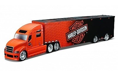MAISTO H-D CUSTOM HAULERS HARLEY DAVIDSON BLACK / ORANGE