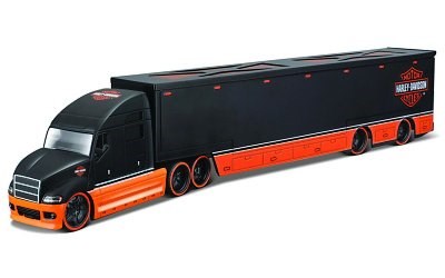 MAISTO H-D CUSTOM HAULERS HARLEY DAVIDSON BLACK / ORANGE