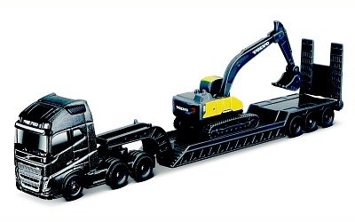MAISTO VOLVO FH16 BLACK w/ PÁSOVÉ RYPADLO VOLVO EC220