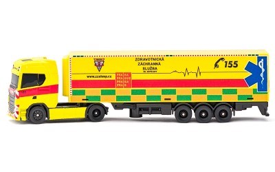 SCANIA 770 S KONTEJNEROVÝ NÁVĚS GOLEM EMS ZDRAVOTNICKÁ ZÁCHRANNÁ SLUŽBA HLAVNÍHO MĚSTA PRAHA   