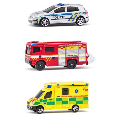 ZÁSAHOVÁ VOZIDLA ČESKÁ REPUBLIKA POLICIE, HASIČI, SANITKA 3-PACK