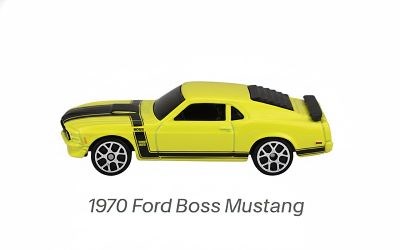 MAISTO FRESH METALL 100 COLLECTION FORD MUSTANG BOSS 1970 YELLOW