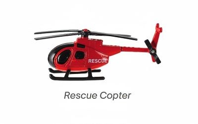MAISTO FRESH METALL 100 COLLECTION RESCUE HELICOPTER RED
