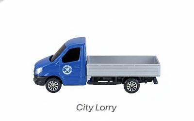 MAISTO FRESH METALL 100 COLLECTION CITY LORRY BLUE / SILVER