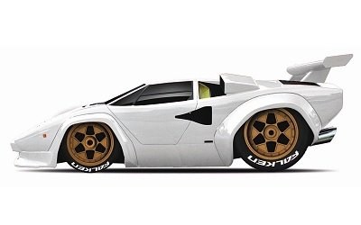 MAISTO MUSCLE MACHINES LAMBORGHINI COUNTACH WHITE