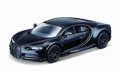 MAISTO POWER RACER BUGATTI CHIRON BLACK 4,5 PULLBACK