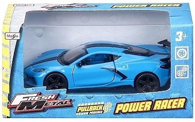 MAISTO FRESH METAL CHEVROLET CORVETTE STINGRAY COUPE BLUE 4,5 PULLBACK