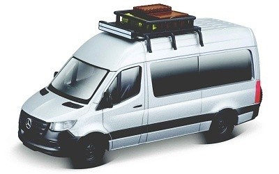 MAISTO WEEKENDERS MERCEDES-BENZ SPRINTER OBYTNÝ VŮZ SILVER