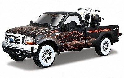 FORD F-350 SUPER DUTY 1999 WITH HARLEY DAVIDSON FXSTB NIGHT TRAIN 2002