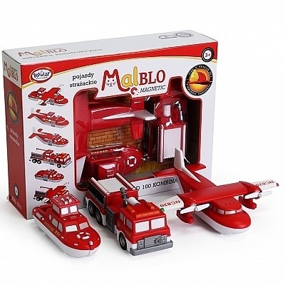 MAGNETICKÁ STAVEBNICE MALBLO HASIČKÁ VOZIDLA