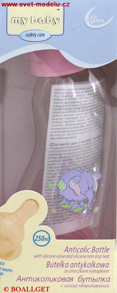 KOJENECKÁ LÁHEV ANATOMICKÁ S NEKAPAJÍCÍ SAVIČKOU BAREVNÁ 250ml