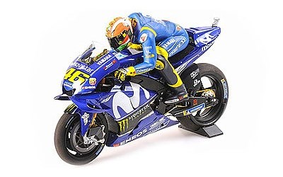 YAMAHA YZR-M1 MOVISTAR YAMAHA VALENTINO ROSSI POLE POSITION MUGELLO GP 2018 W/ FIGURINE L.E. 1002 pcs.
