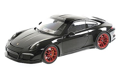 PORSCHE 911 R 2016 BLACK W/ RED WHEELS