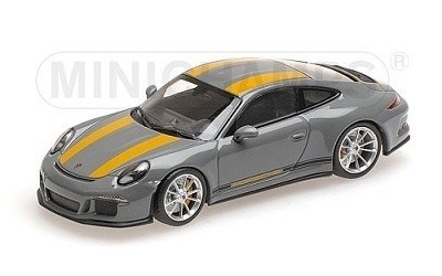 PORSCHE 911 R 2016 NARDOGREY W/ YELLOW STRIPES W/ BLACK SIDEWAYS & YELLOW WRITING L.E. 504 PCS.