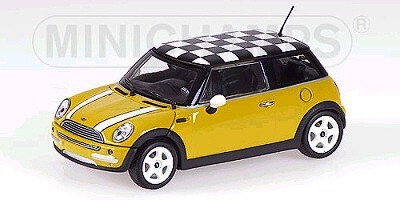 MINI ONE 2001 WITH CHEQUERED ROOF FLAG YELLOW L.E. 1008 PCS.