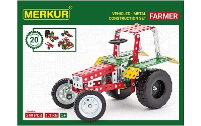 STAVEBNICE MERKUR 021 FARMER SET 20 MODELŮ 349 ks