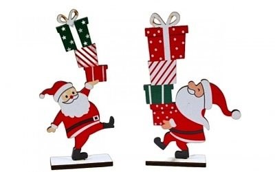 DEKORACE VÁNOCE SANTA S DÁRKY RŮZNÉ DRUHY