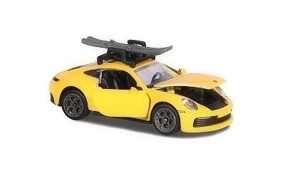 AUTÍČKO MAJORETTE PORSCHE EDITION PORSCHE 911 CARRERA S YELLOW S LYŽEMI