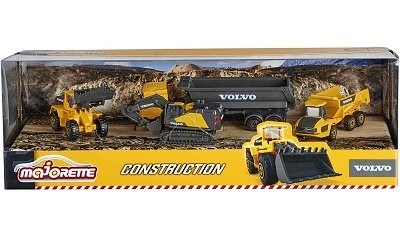 AUTÍČKO MAJORETTE VOLVO CONSTRUKTION 4-PACK