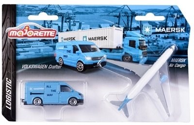 AUTÍČKO MAJORETTE LOGISTIC VOLKSWAGEN CRAFTE w/ AIRBUS A350-900