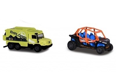 AUTÍČKO MAJORETTE EXPLORER MERCEDES-BENZ ZETROS A BUGGINA POLARIS RZR