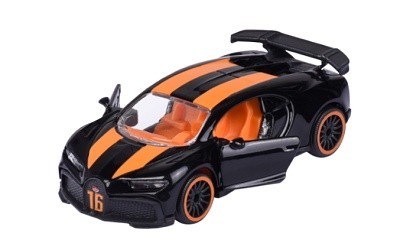 AUTÍČKO MAJORETTE RACING CARS BUGATTI CHIRON PU SPORT BLACK / ORANGE