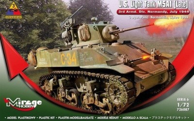 U.S. LIGHT TANK M5A1 LATE 3RD ARMD. DIV. NORMANDY JULY 1944