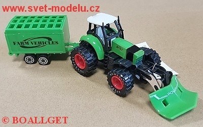 TRAKTOR S RADLICÍ A PŘEPRAVNÍKEM ZVÍŘAT PULL-BACK