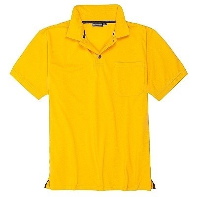 Pánská polokošile - tričko s límečkem tmavě žluté Adamo  5XL - 8XL krátký rukáv
