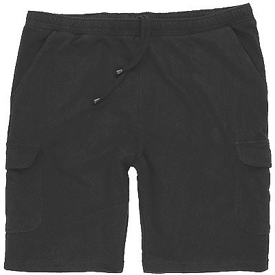 Pánské kraťasy kapsáče ADAMO černé teplákové  5XL - 10XL