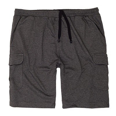 Pánské kraťasy kapsáče ADAMO tmavě šedé antracit teplákové  5XL - 8XL