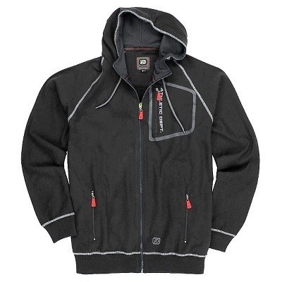 Pánská mikina MICHAEL ADAMO černá s kapucí 4XL - 14XL