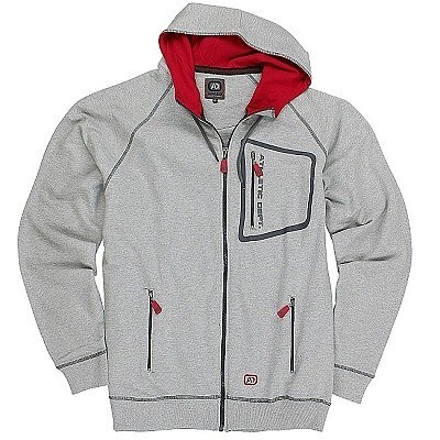 Pánská mikina MICHAEL ADAMO šedá s kapucí 4XL - 14XL