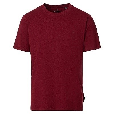 Pánské tričko Casa Moda 4XL - 7XL krátký rukáv bordó