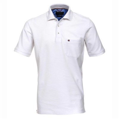 Pánská polokošile Casa Moda 3XL - 6XL krátký rukáv bílá