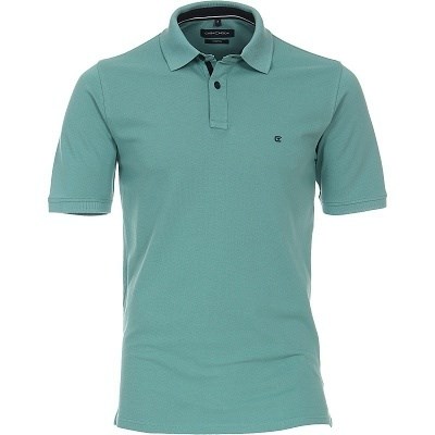 Pánská polokošile Casa Moda 3XL - 6XL krátký rukáv tyrkysová elastická stretch