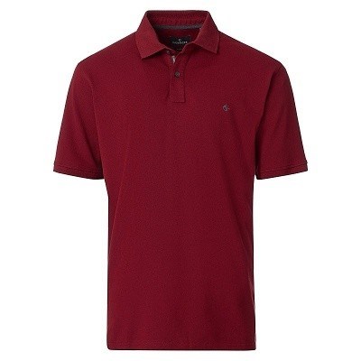 Pánská polokošile Casa Moda 4XL - 6XL krátký rukáv bordó elastická stretch