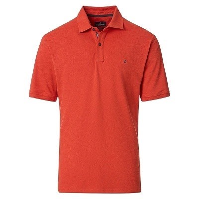 Pánská polokošile Casa Moda 4XL - 6XL krátký rukáv oranžová elastická stretch