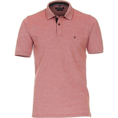 Pánská polokošile Casa Moda 3XL - 6XL krátký rukáv tmavě růžová žíhaná elastická stretch