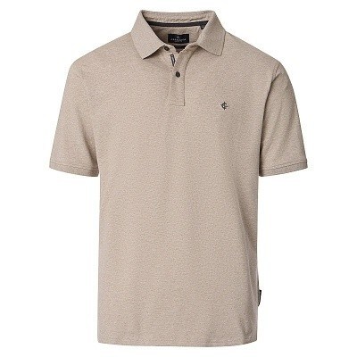 Pánská polokošile Casa Moda 4XL - 6XL krátký rukáv béžová elastická stretch