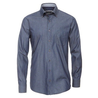 Pánská košile Casa Moda Comfort Fit jeans dlouhý rukáv vel. 4XL - 7XL (47 - 56)
