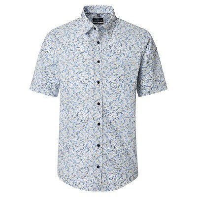 Pánská košile Casa Moda Casual Fit 126130181 květinový potisk krátký rukáv vel. 3XL - 7XL ( 48 - 56 )