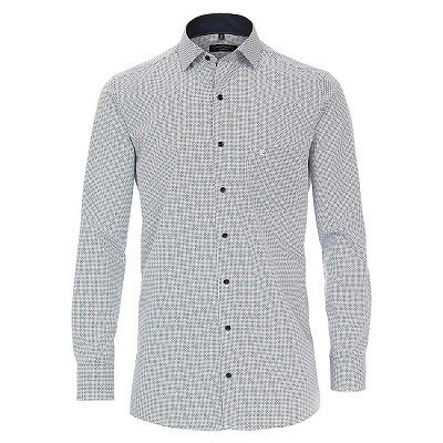 Pánská košile Casa Moda Comfort Fit módní tisk modrá dlouhý rukáv vel. 48 - 56 (3XL - 7XL)